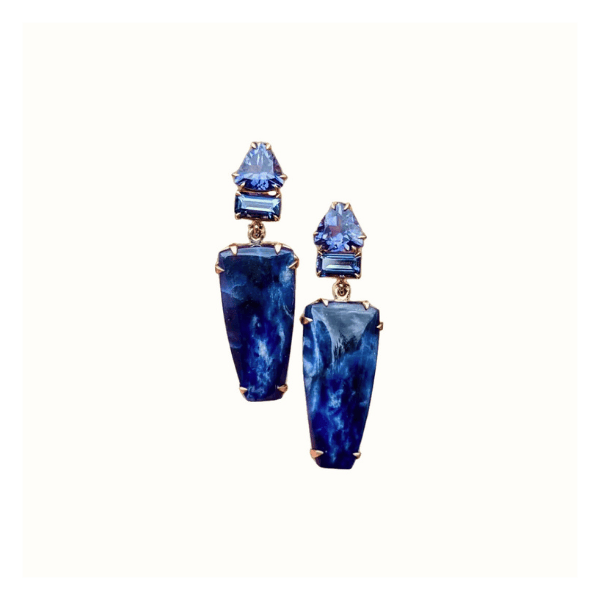 lui jewelry シャツ　ブルー　luijewelry 3pcs Blue Jewelry Set l Rhinestone Earrings l Necklace l Bracelet