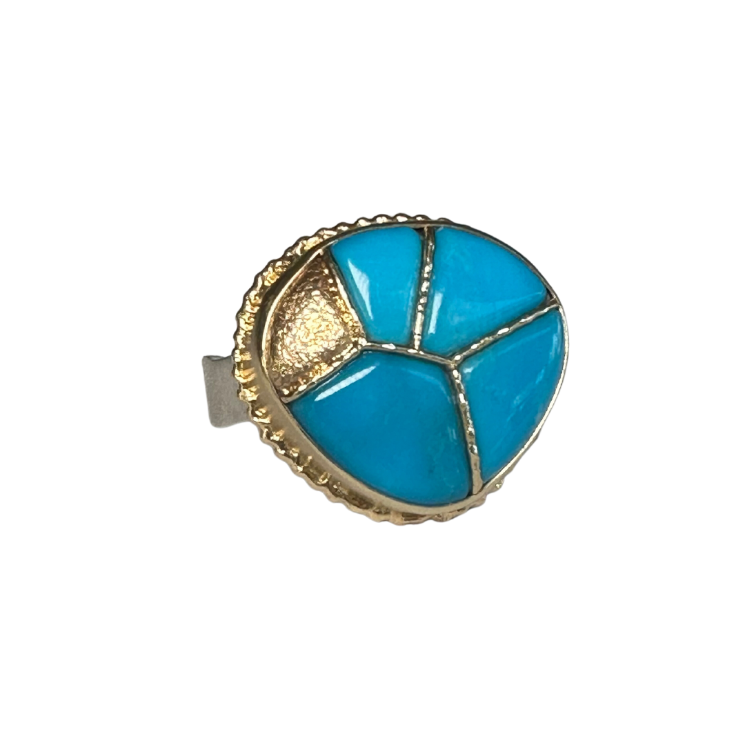Jamie Joseph Mexican Turquoise Mosaic Ring at Hurdle's Jewelry in