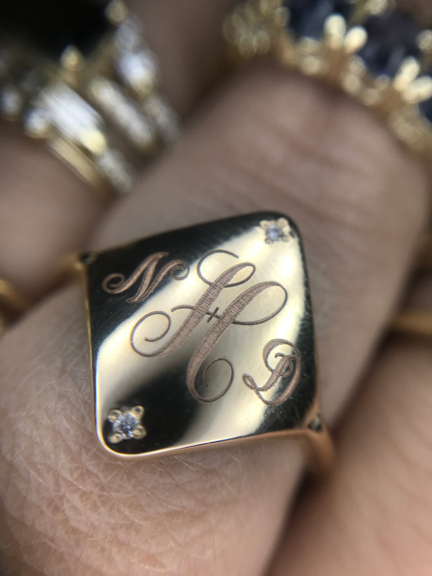 Customized Engraved Signet Ring-Ring-Jennie Kwon-I don' know or see my size-hurdles-jewelry-boulder-colorado