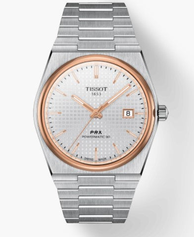 Tissot PRX Powermatic 80 Silver & Rose at Hurdle's Jewelry in