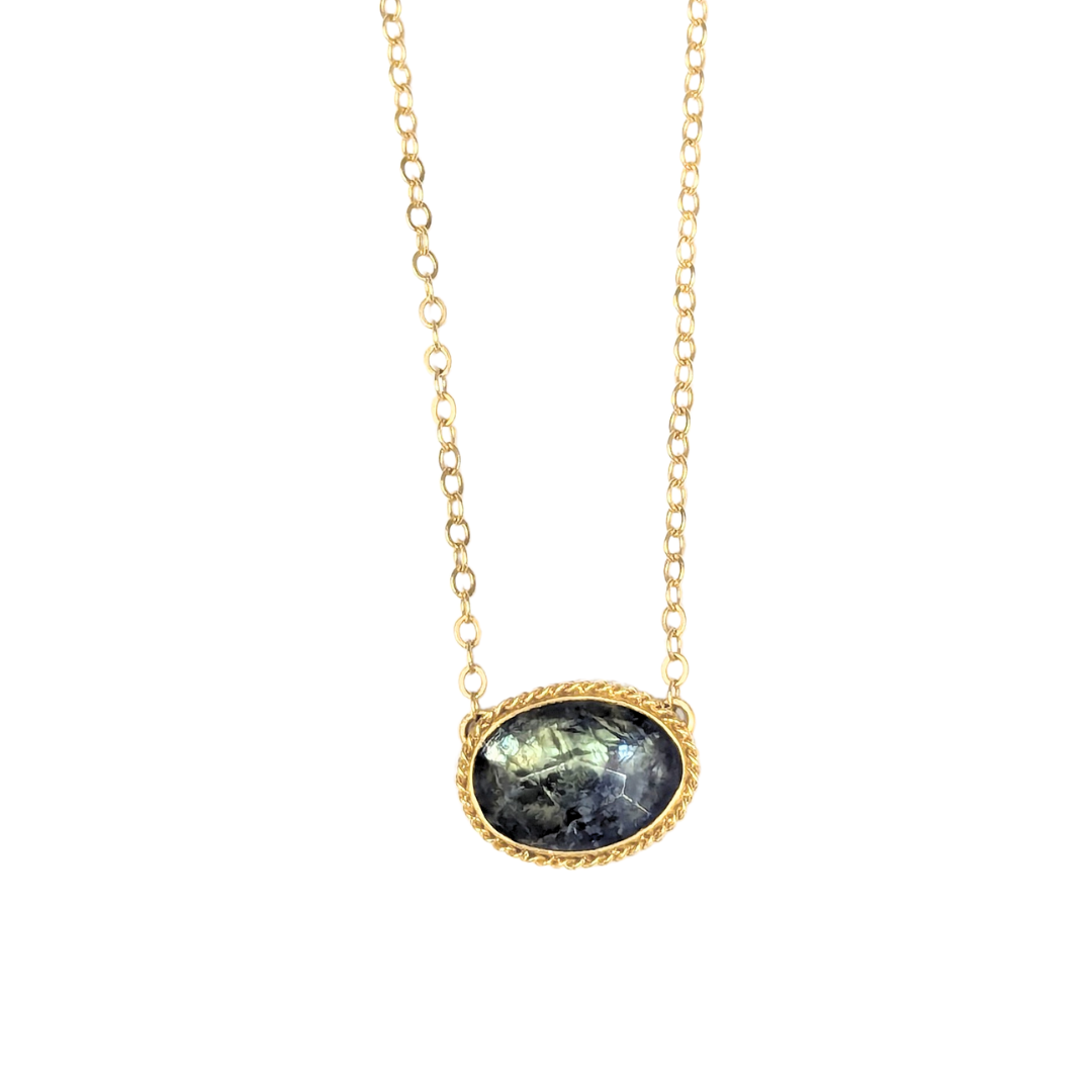 3.23 Carat Tanzanite Necklace-Necklace-Amali-hurdles-jewelry-boulder-colorado