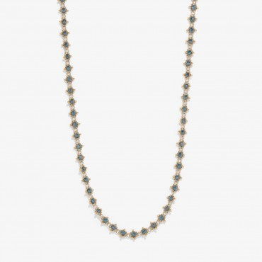 Blue Diamond Textile Chain-Necklace-Amali-16-18 inch-hurdles-jewelry-boulder-colorado