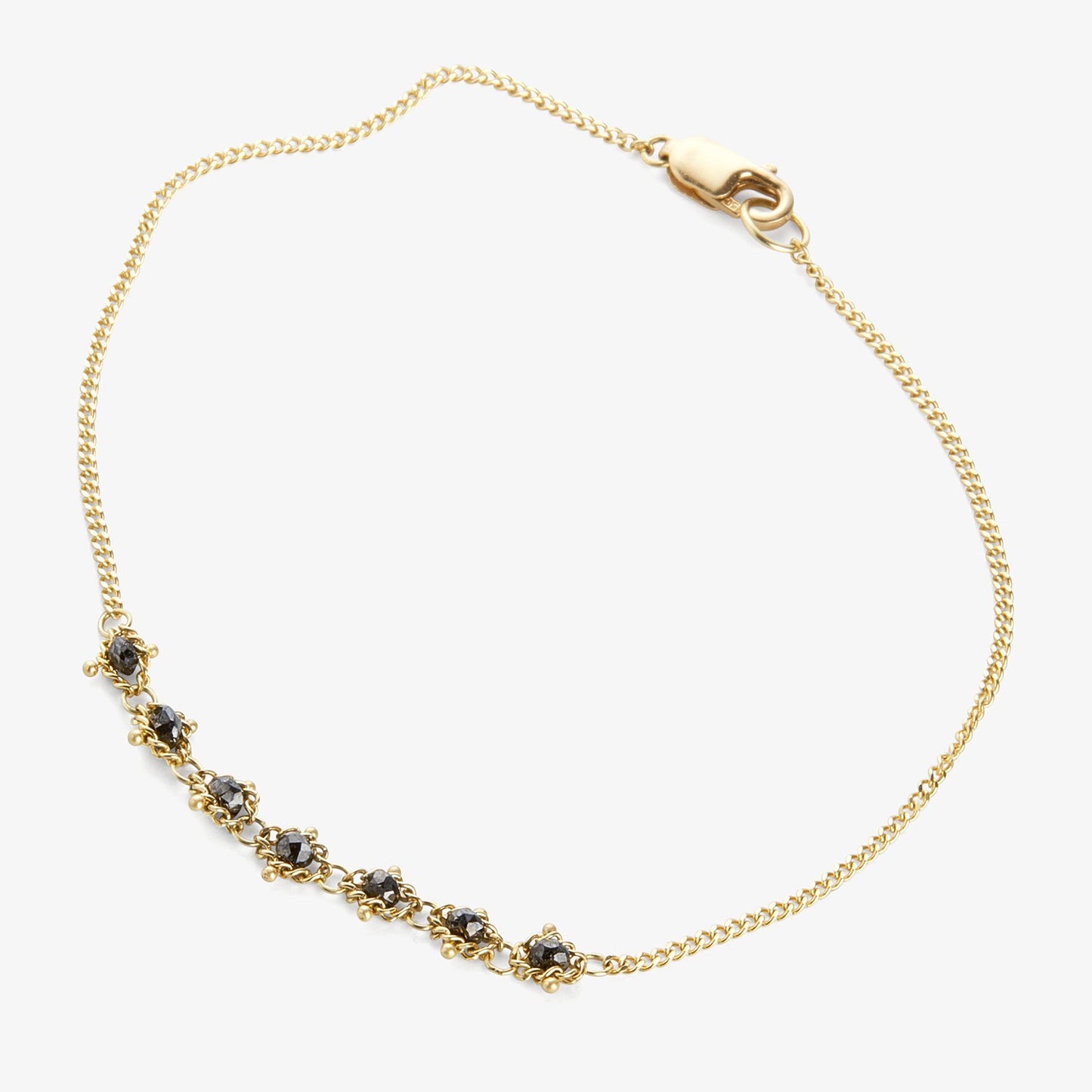 Champagne Diamond Textile Bracelet-Bracelet-Amali-hurdles-jewelry-boulder-colorado