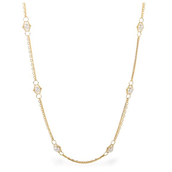 Deluxe Whisper Chain Necklace in Pearl-Chain-Amali-16-18 inch Akoya-hurdles-jewelry-boulder-colorado