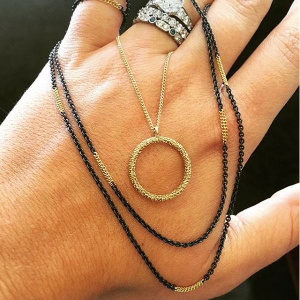 Gold Circle Necklace Large-Necklace-Amali-hurdles-jewelry-boulder-colorado