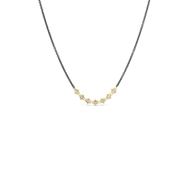 Gray Diamond Mixed Metal Textile Chain-Chain-Amali-hurdles-jewelry-boulder-colorado
