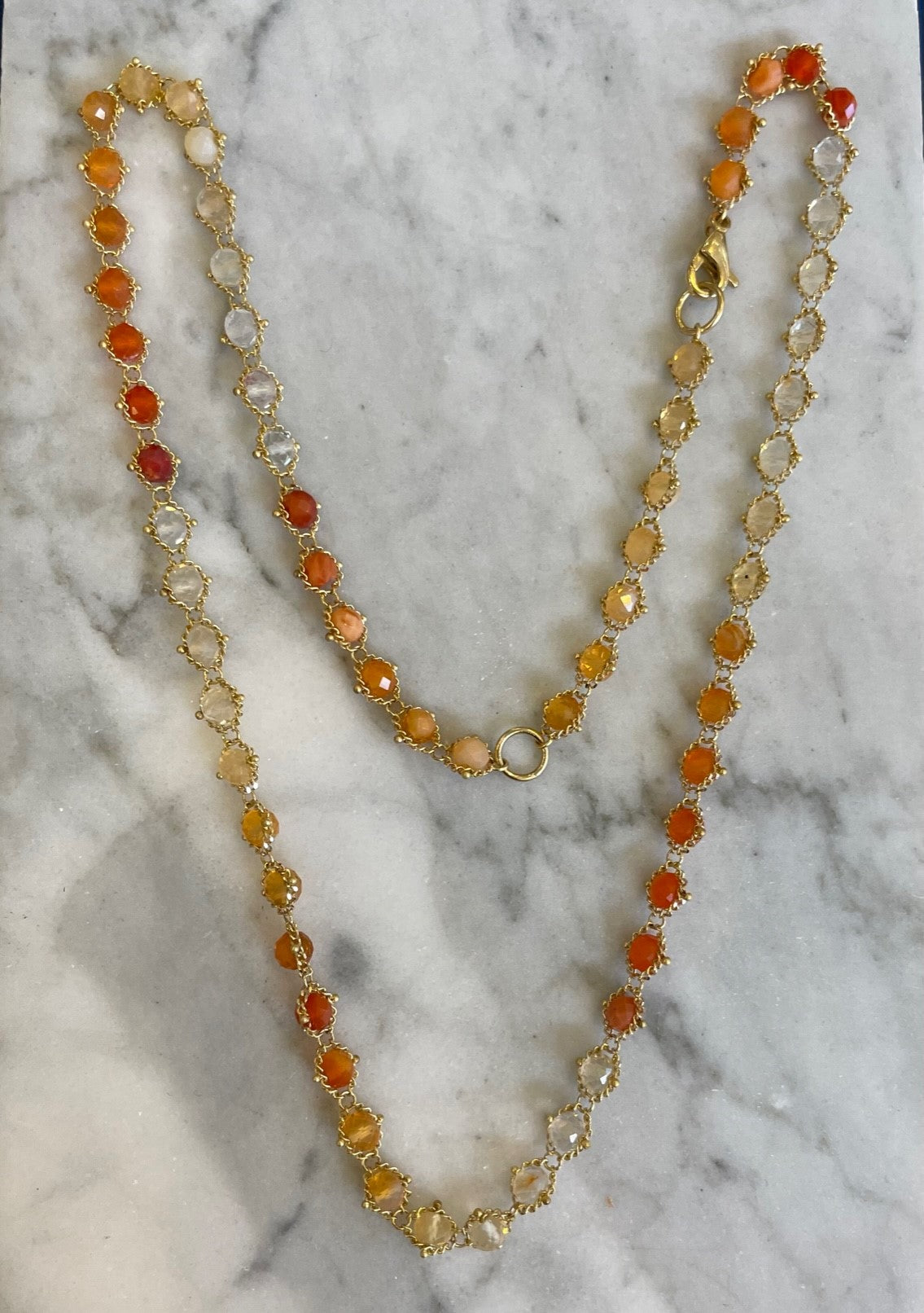 Mexican Opal Textile Necklace-Necklace-Amali-16-18 inch-hurdles-jewelry-boulder-colorado