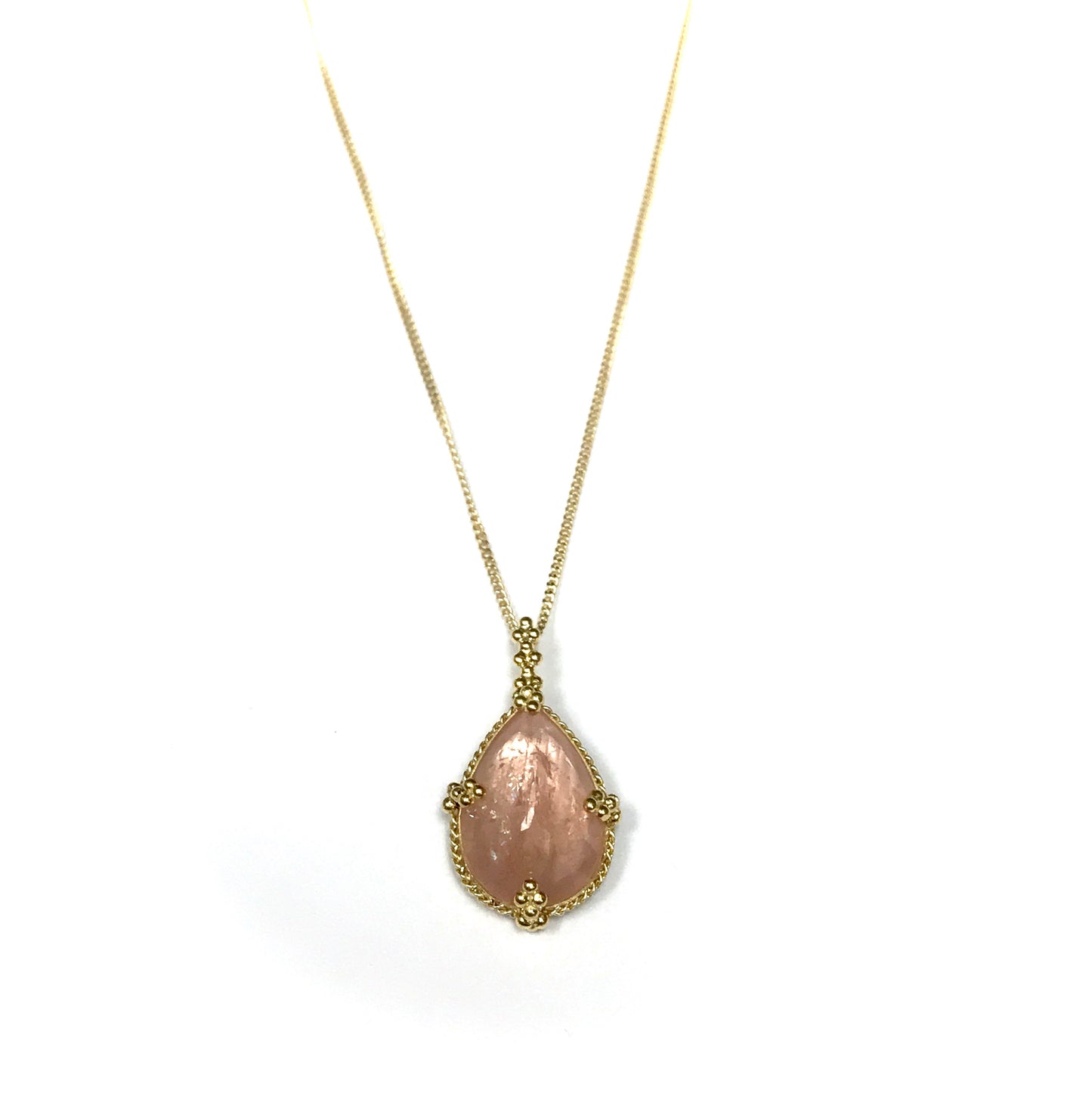 Morganite One of a Kind Necklace-Necklace-Amali-hurdles-jewelry-boulder-colorado