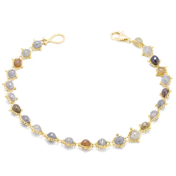 Multi-Colored Diamond Textile Bracelet-Bracelet-Amali-hurdles-jewelry-boulder-colorado
