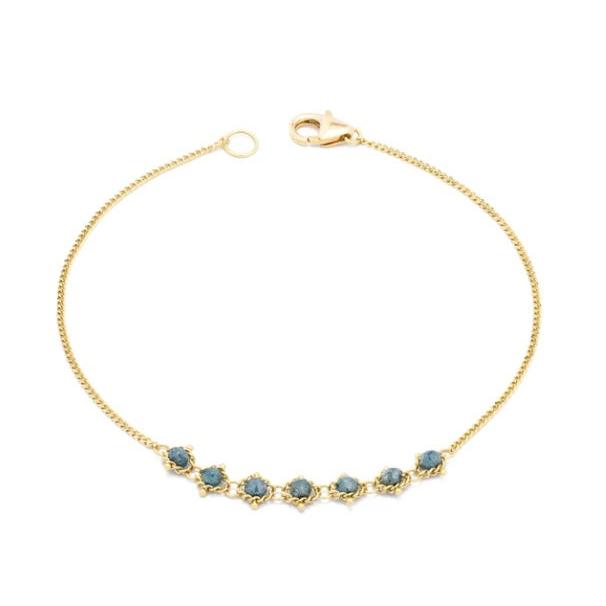 Petite Textile Bracelet in Blue Diamond-Bracelet-Amali-hurdles-jewelry-boulder-colorado