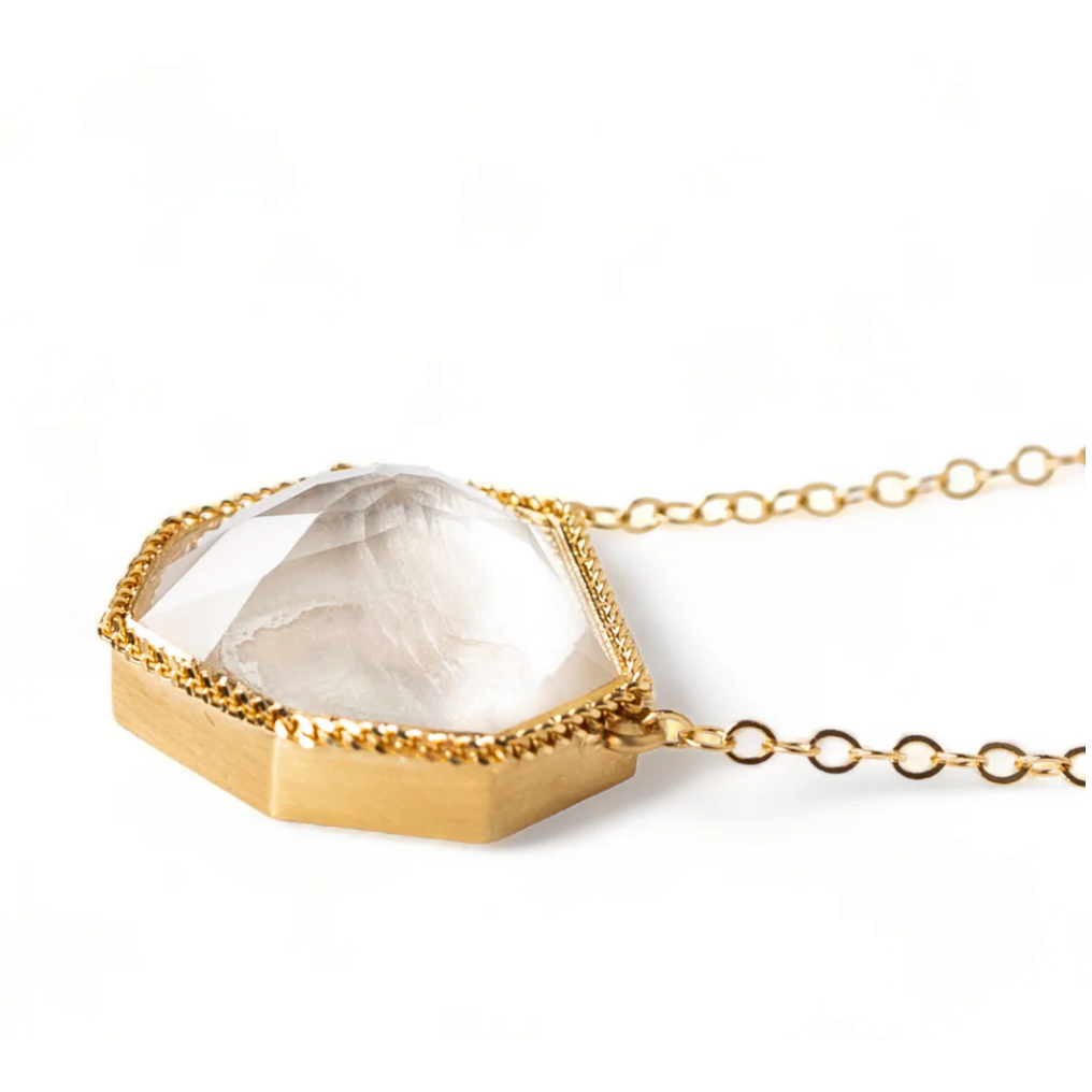 Rock Crystal Necklace-Necklace-Amali-hurdles-jewelry-boulder-colorado