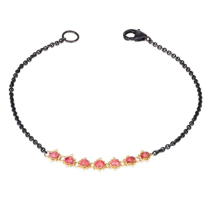 Spinel Textile Bracelet-Bracelet-Amali-hurdles-jewelry-boulder-colorado