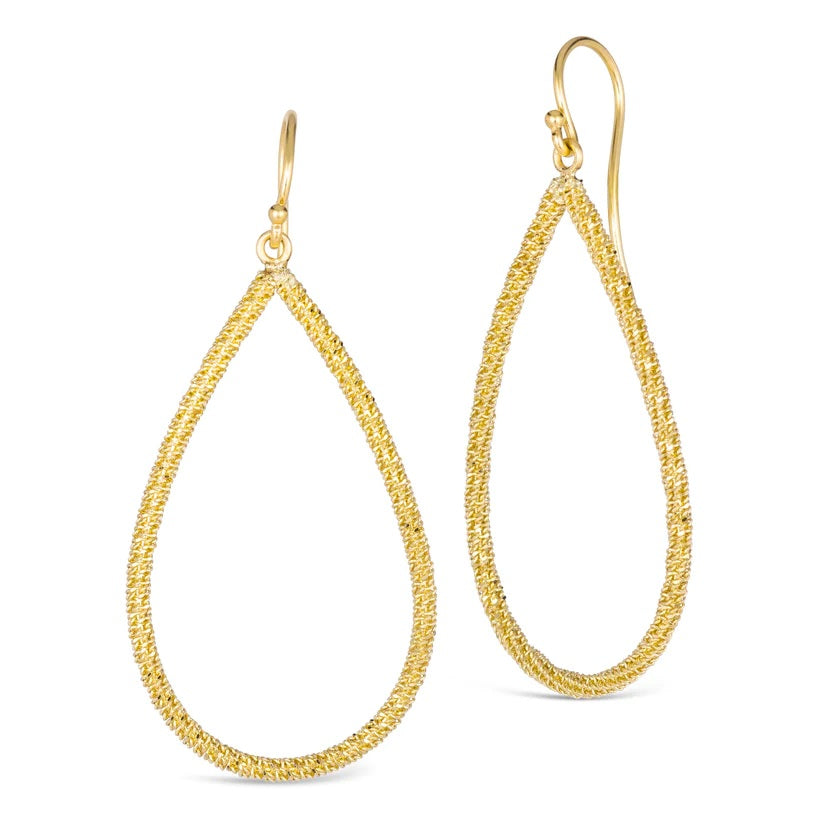 Stardust 18k Gold Teardrop Earrings-Earrings-Amali-hurdles-jewelry-boulder-colorado