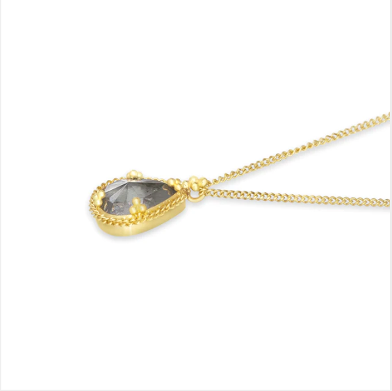 Starlight Diamond Teardrop Necklace-Necklace-Amali-hurdles-jewelry-boulder-colorado