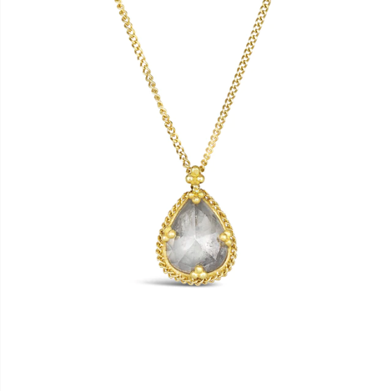 Starlight Diamond Teardrop Necklace-Necklace-Amali-hurdles-jewelry-boulder-colorado