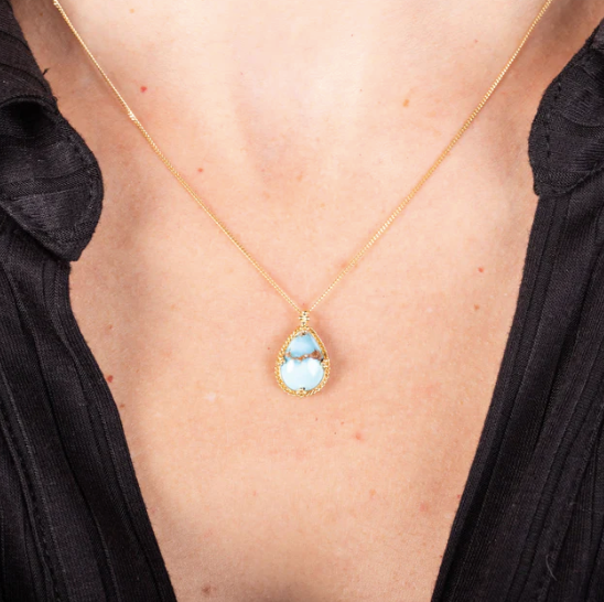 Turquoise Necklace-Necklace-Amali-hurdles-jewelry-boulder-colorado