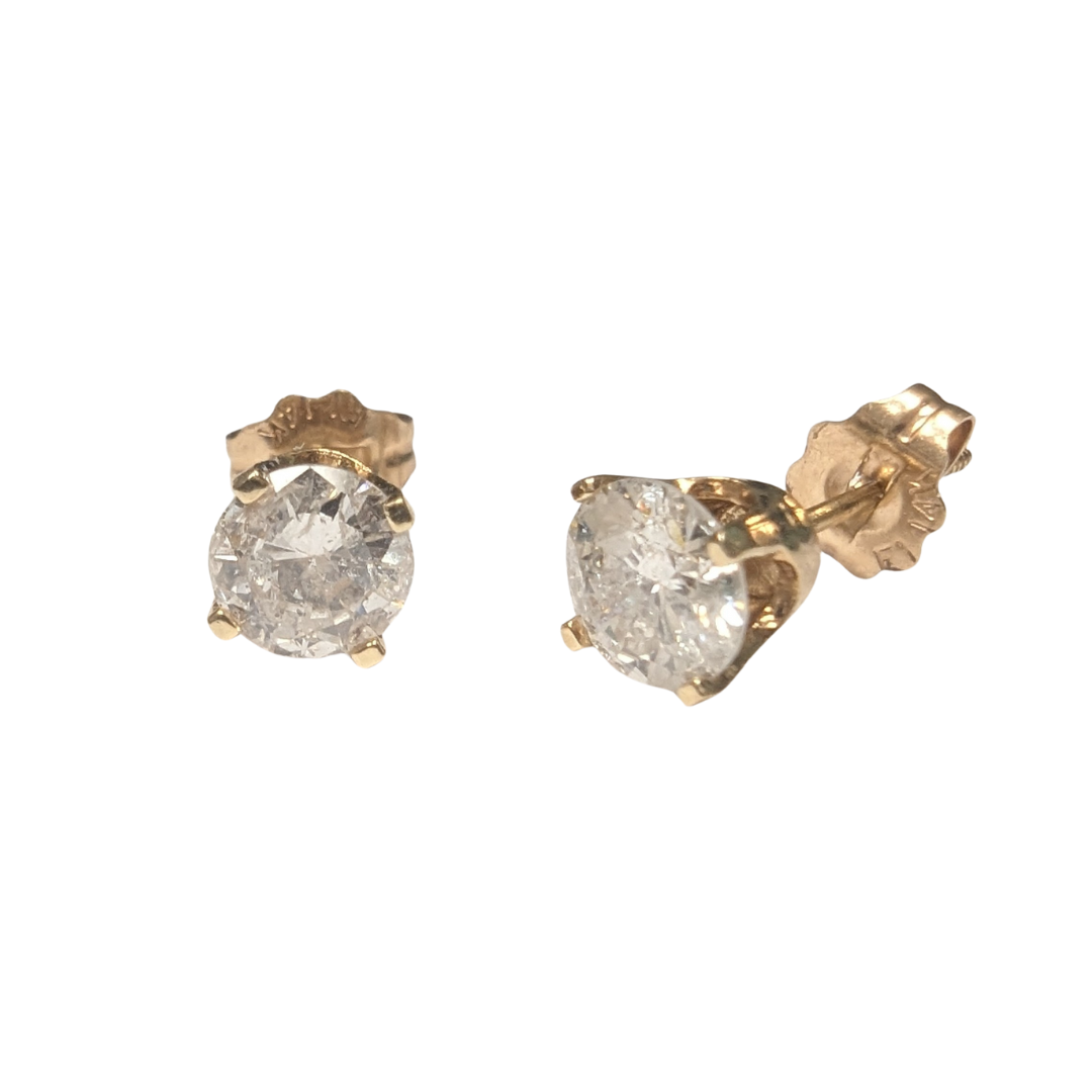 0.86 Diamond Stud Earrings I/I1-Diamond Stud-Antique, Estate & Consignment-hurdles-jewelry-boulder-colorado