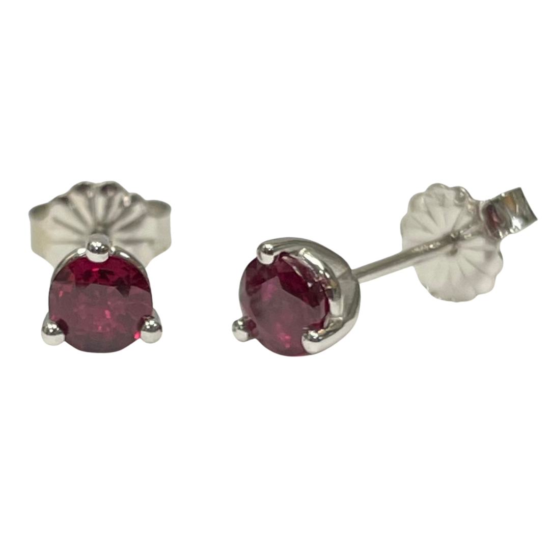 0.88 Carat Ruby Stud Earrings-Earrings-Antique, Estate & Consignment-hurdles-jewelry-boulder-colorado