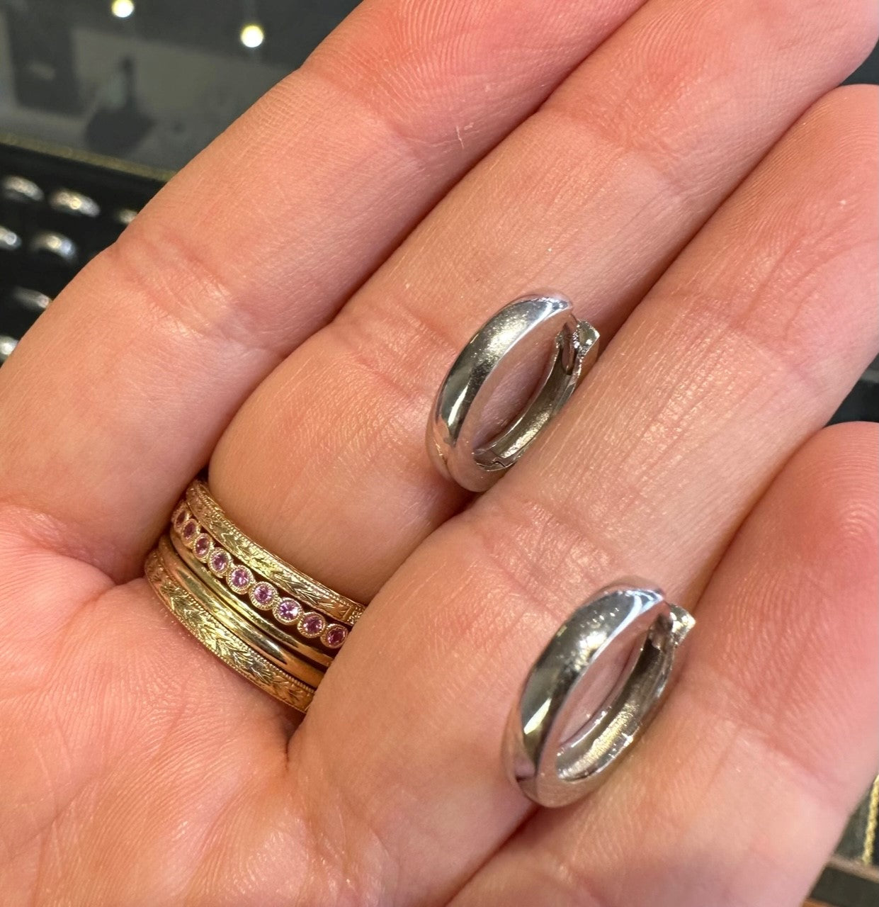 14k Huggie Earrings-Earrings-Antique, Estate & Consignment-hurdles-jewelry-boulder-colorado