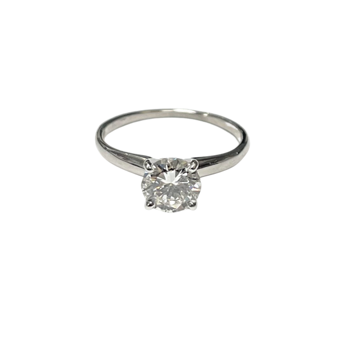14k White Gold Solitaire Diamond Ring-Engagement Ring-Antique, Estate & Consignment-I don' know or see my size-hurdles-jewelry-boulder-colorado