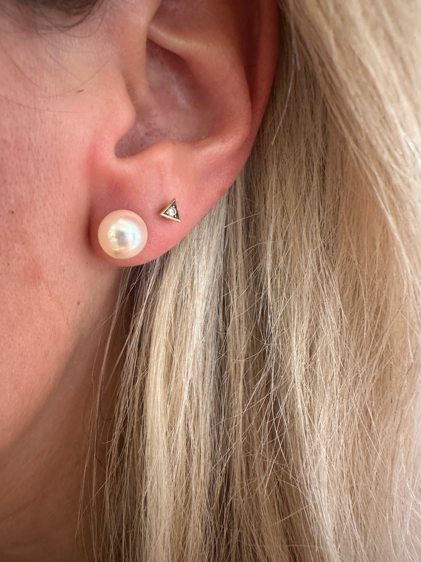 14k Yellow Gold Pearl Earrings with Enhancer Jackets-Earrings-Antique, Estate & Consignment-hurdles-jewelry-boulder-colorado