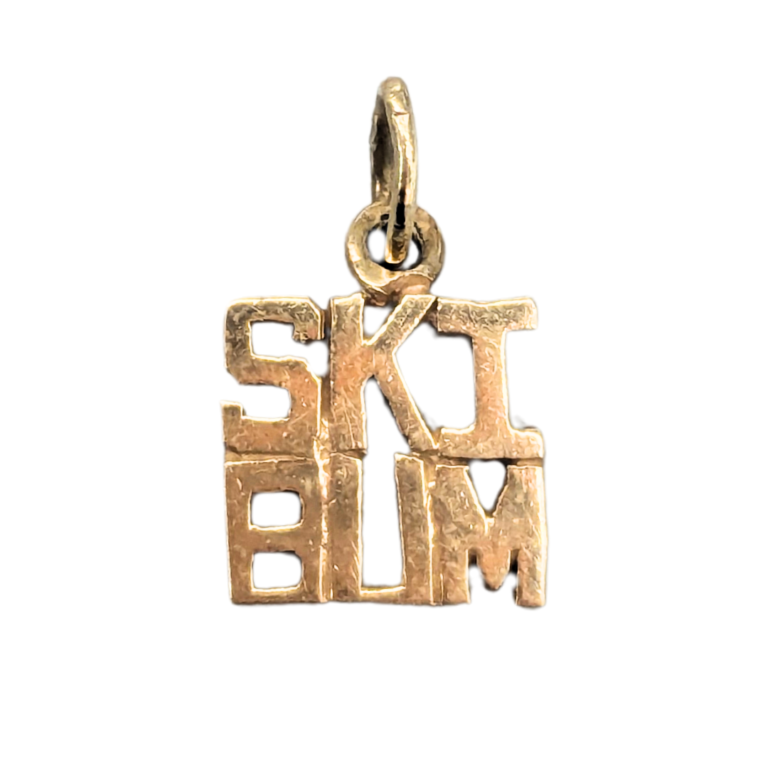 14k Yellow Gold "Ski Bum" Charm-Pendant-Antique, Estate & Consignment-hurdles-jewelry-boulder-colorado