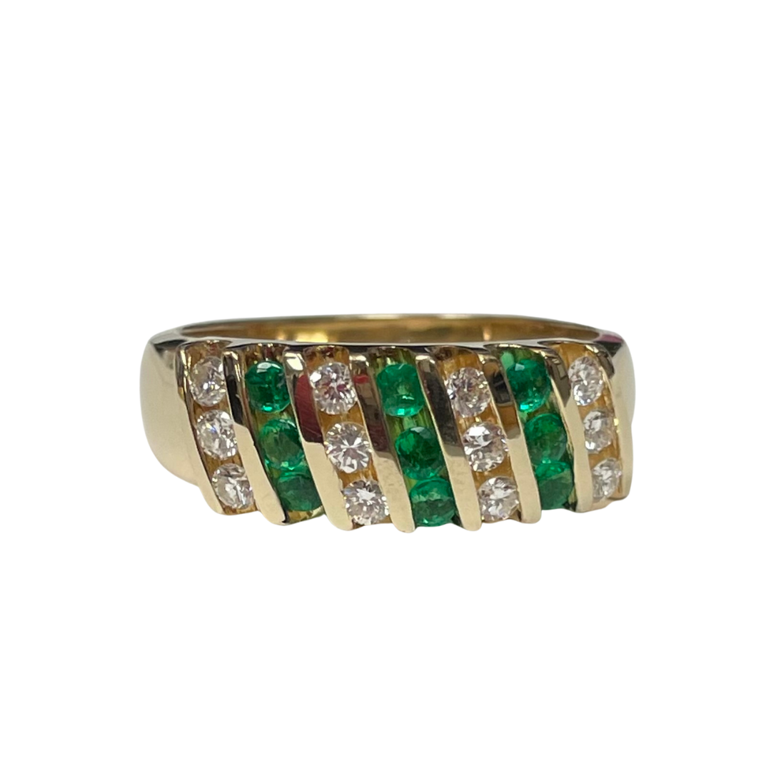 18k Emerald & Diamond Ring-Ring-Antique, Estate & Consignment-I don' know or see my size-hurdles-jewelry-boulder-colorado