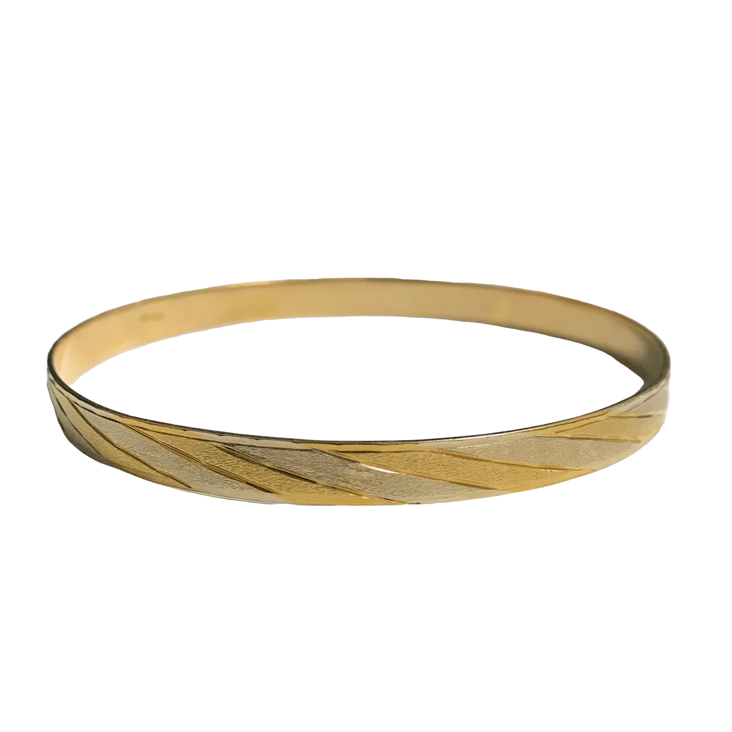 18k Engraved Bangle-Bracelet-Antique, Estate & Consignment-hurdles-jewelry-boulder-colorado