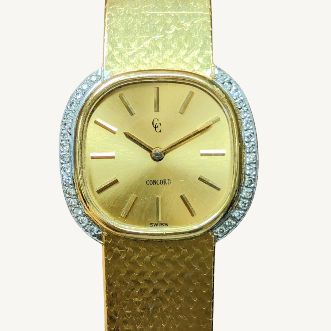 18k Gold and Diamond Concord Watch-Watch-Antique, Estate & Consignment-hurdles-jewelry-boulder-colorado