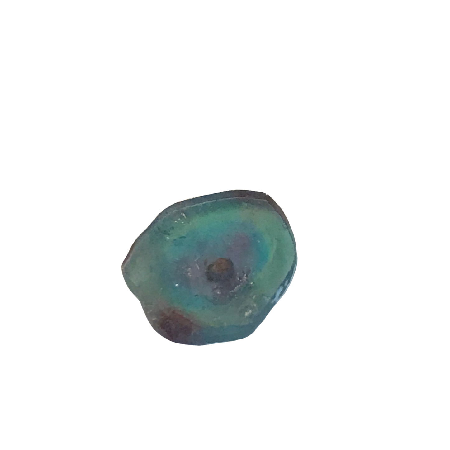1.75 carat loose Paraiba tourmaline gemstone with a vibrant teal-blue hue and natural, organic rounded shape.