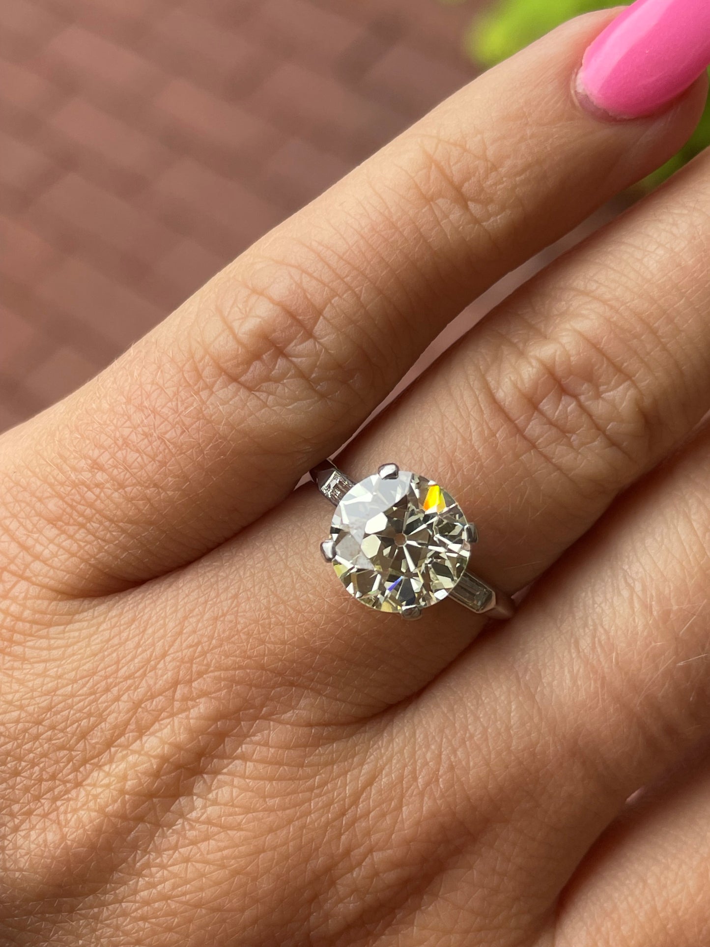 3.30 Old European Cut Diamond Engagement Ring-Engagement Ring-Antique, Estate & Consignment-I don' know or see my size-hurdles-jewelry-boulder-colorado
