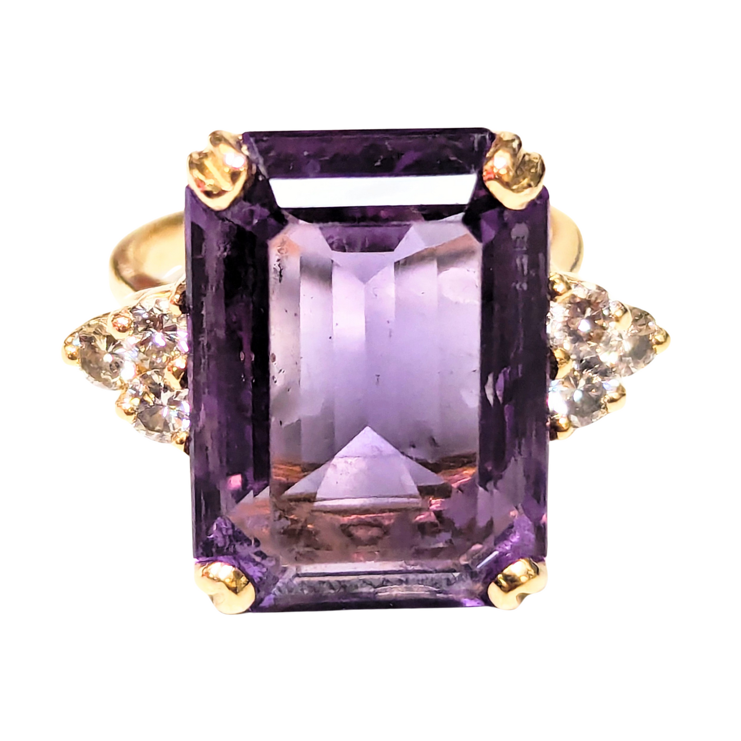 Amethyst and Diamond Cocktail Ring-Ring-Antique, Estate & Consignment-I don' know or see my size-hurdles-jewelry-boulder-colorado