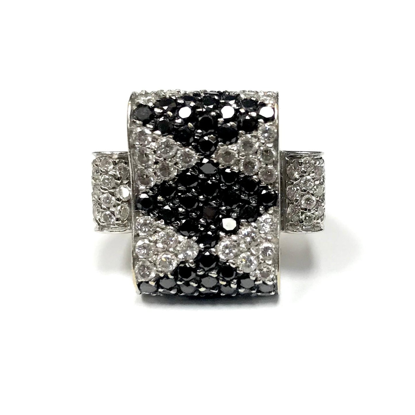 Black Diamond & Diamond Bow Ring-Ring-Antique, Estate & Consignment-I don' know or see my size-hurdles-jewelry-boulder-colorado