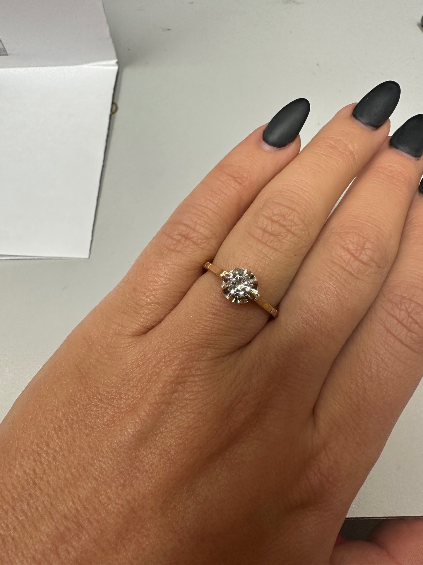 Buttercup Diamond Engagement Ring-Engagement Ring-Antique, Estate & Consignment-I don' know or see my size-hurdles-jewelry-boulder-colorado