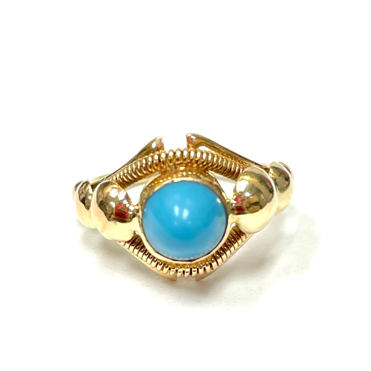 Cabochon Turquoise Ring-Ring-Antique, Estate & Consignment-I don' know or see my size-hurdles-jewelry-boulder-colorado