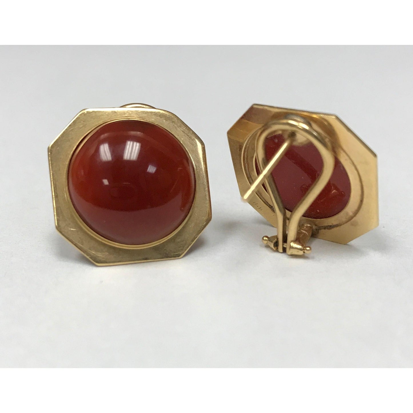 Carnelian Earrings-Earrings-Antique, Estate & Consignment-hurdles-jewelry-boulder-colorado