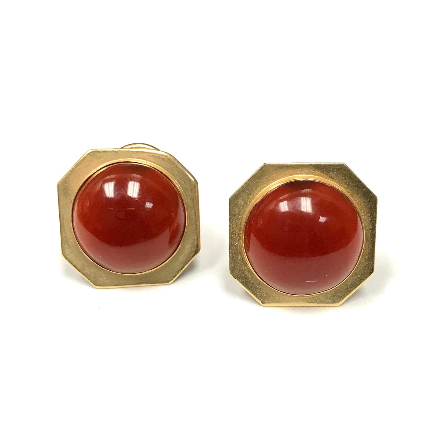 Carnelian Earrings-Earrings-Antique, Estate & Consignment-hurdles-jewelry-boulder-colorado