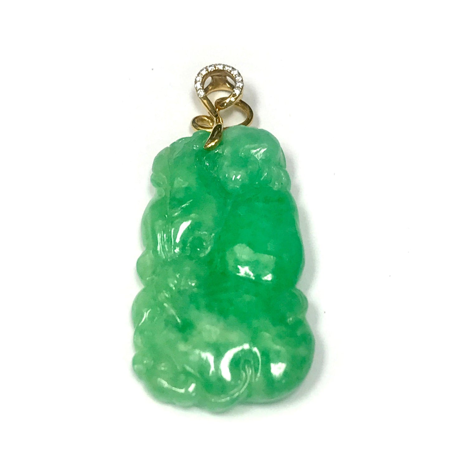 Carved Jadeite Pendant-Pendant-Antique, Estate & Consignment-hurdles-jewelry-boulder-colorado