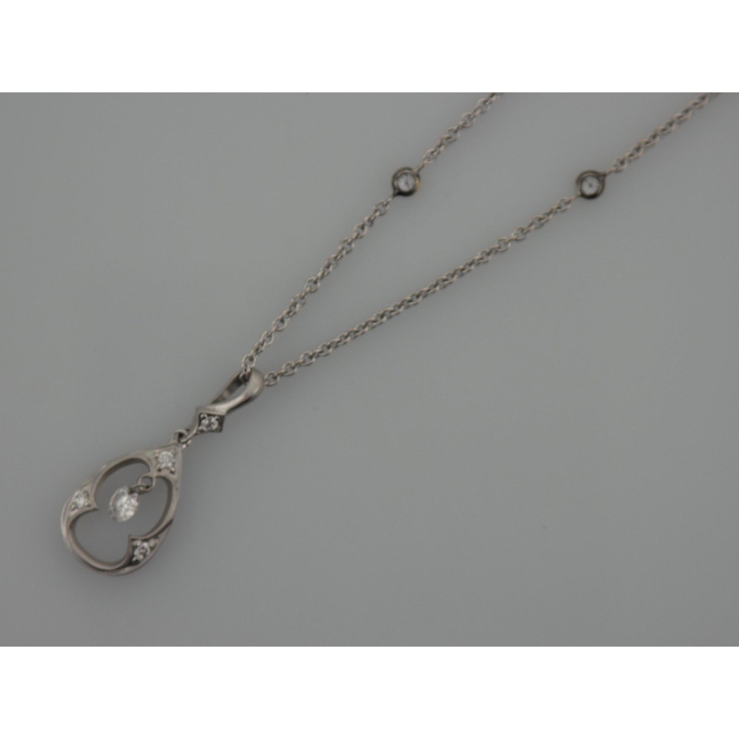 Diamond Drilled Pendant on a Diamond by the Yard Chain-Necklace-Antique, Estate & Consignment-hurdles-jewelry-boulder-colorado