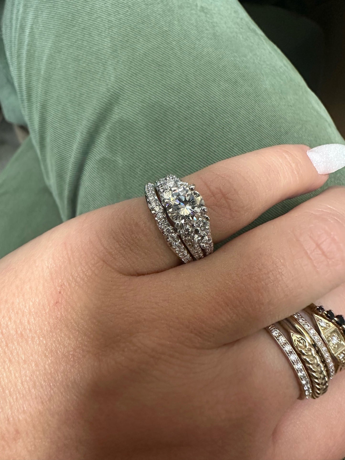 Diamond Engagement Ring - 0.98 Carat Center Diamond-Engagement Ring-Antique, Estate & Consignment-I don' know or see my size-hurdles-jewelry-boulder-colorado
