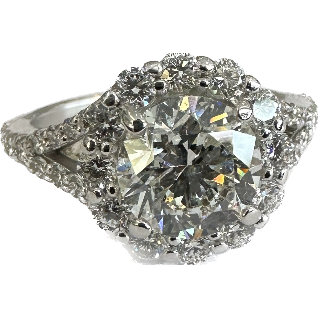Diamond Halo Engagement Ring-Engagement Ring-Antique, Estate & Consignment-I don' know or see my size-hurdles-jewelry-boulder-colorado