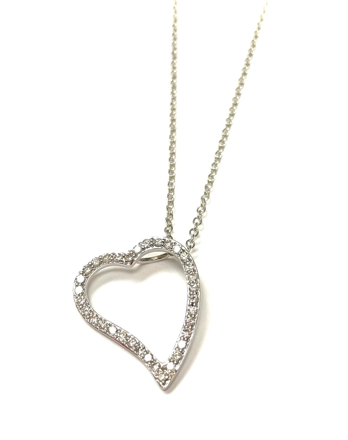 Diamond Heart Necklace-Necklace-Antique, Estate & Consignment-hurdles-jewelry-boulder-colorado