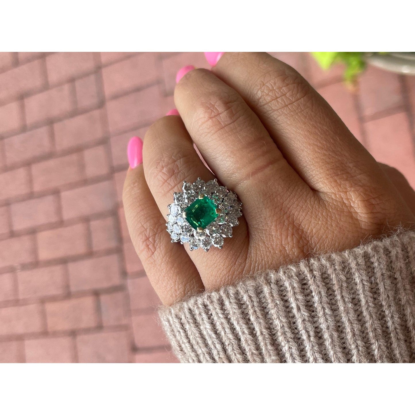 Emerald & Diamond Cocktail Ring-Ring-Antique, Estate & Consignment-I don' know or see my size-hurdles-jewelry-boulder-colorado