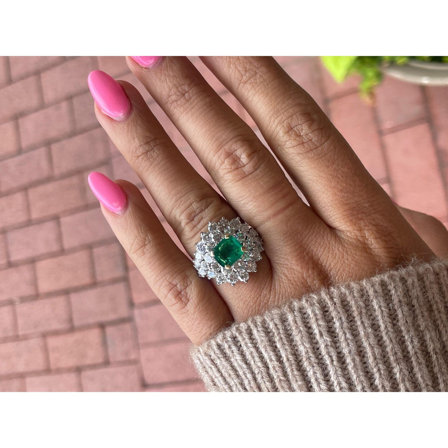 Emerald & Diamond Cocktail Ring-Ring-Antique, Estate & Consignment-I don' know or see my size-hurdles-jewelry-boulder-colorado