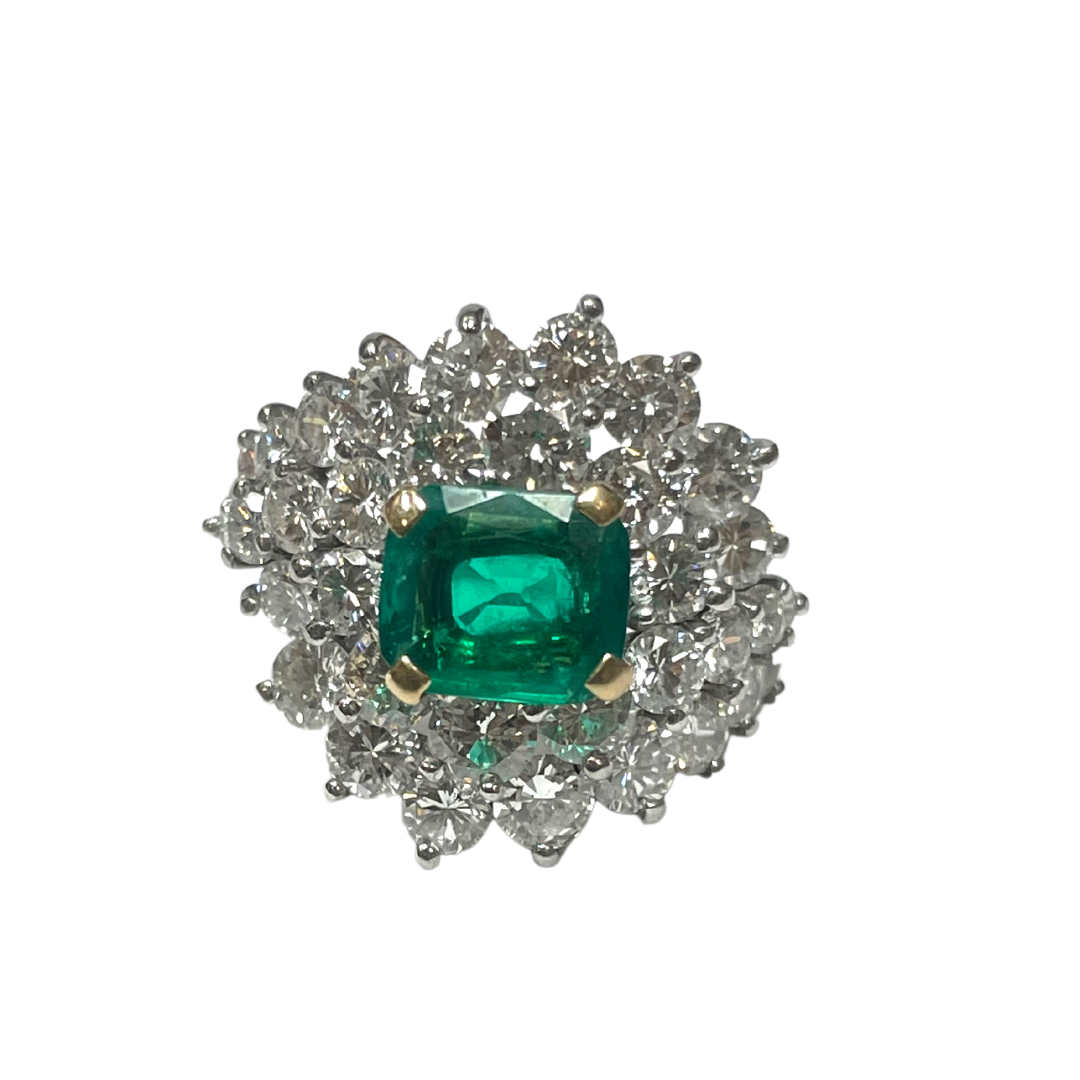Emerald & Diamond Cocktail Ring-Ring-Antique, Estate & Consignment-I don' know or see my size-hurdles-jewelry-boulder-colorado