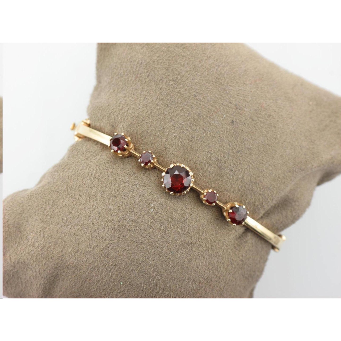 Garnet Bangle-Bracelet-Antique, Estate & Consignment-hurdles-jewelry-boulder-colorado