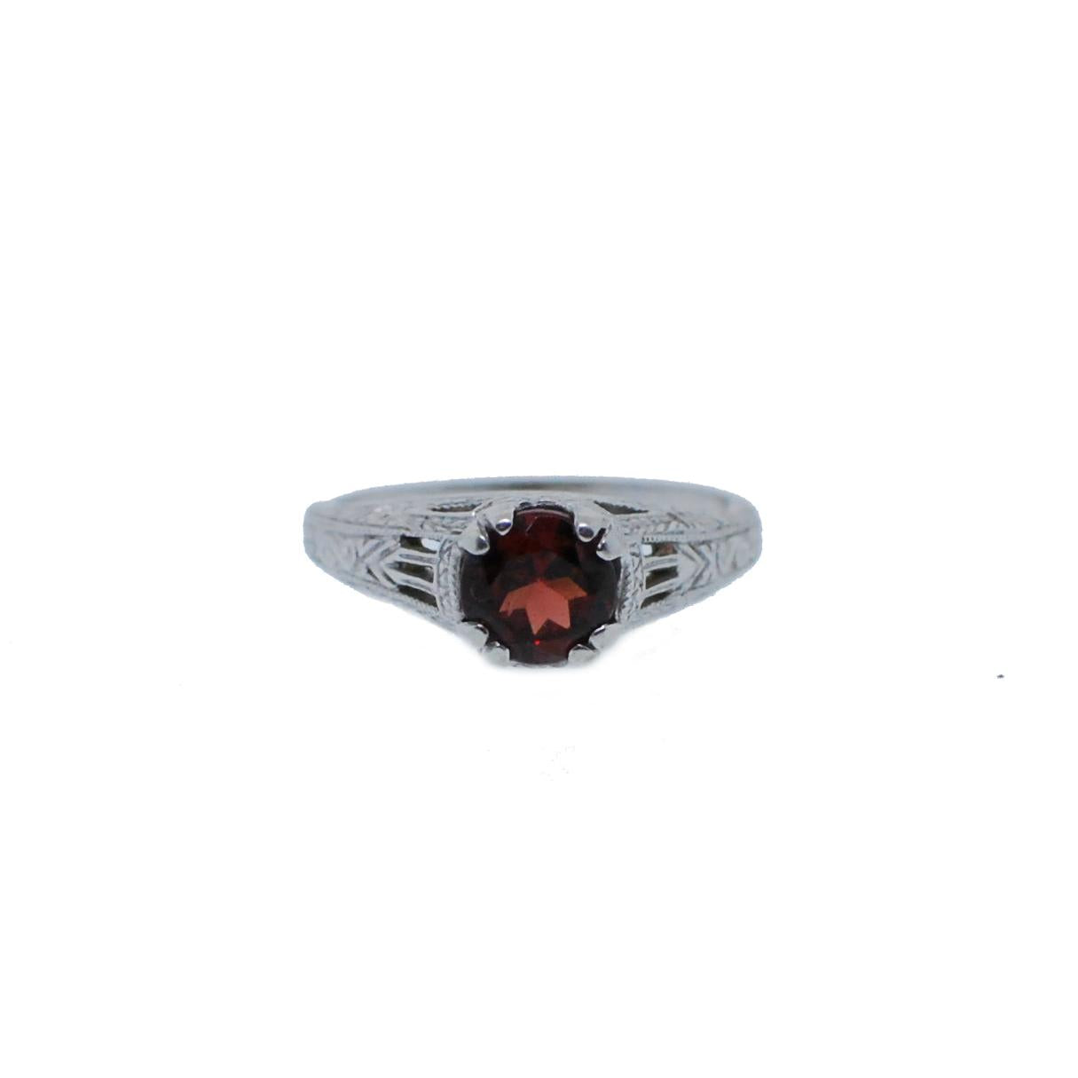 Garnet Filigree Ring-Ring-Antique, Estate & Consignment-I don' know or see my size-hurdles-jewelry-boulder-colorado
