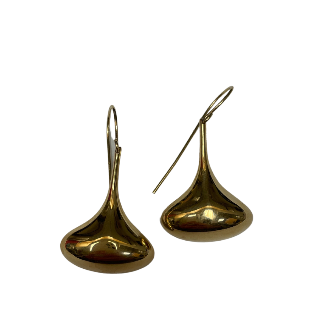 Gold Tear Drop Earrings-Earrings-Antique, Estate & Consignment-hurdles-jewelry-boulder-colorado