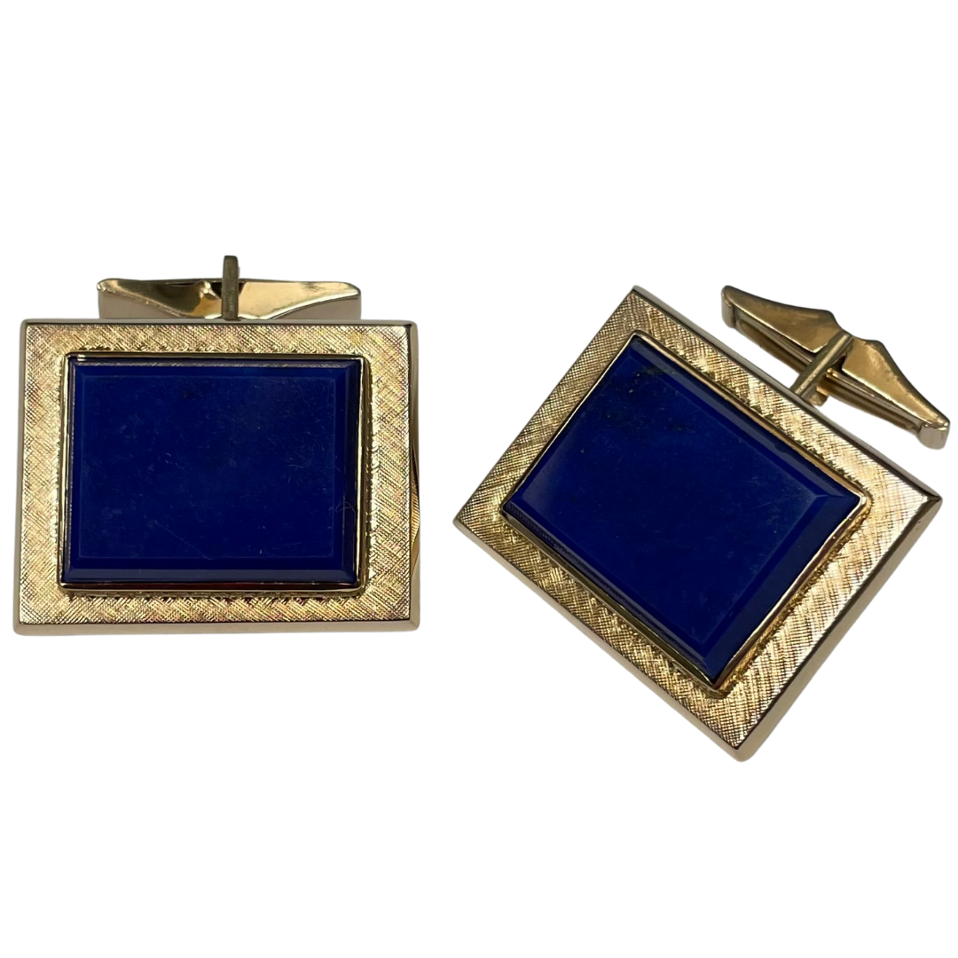 Lapis Cuff Links-Cuff Links-Antique, Estate & Consignment-hurdles-jewelry-boulder-colorado