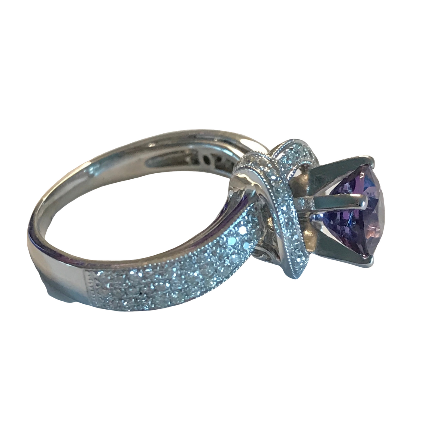 Lavender Sapphire & Diamond Ring-Ring-Antique, Estate & Consignment-I don' know or see my size-hurdles-jewelry-boulder-colorado